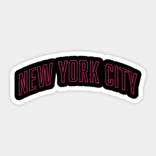 New York City Hot Pink Outline Sticker